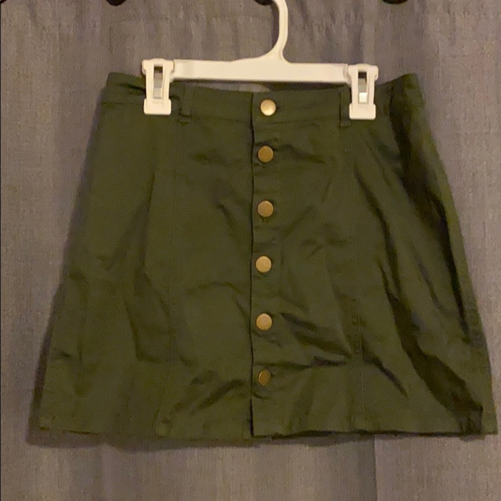 army green skirt